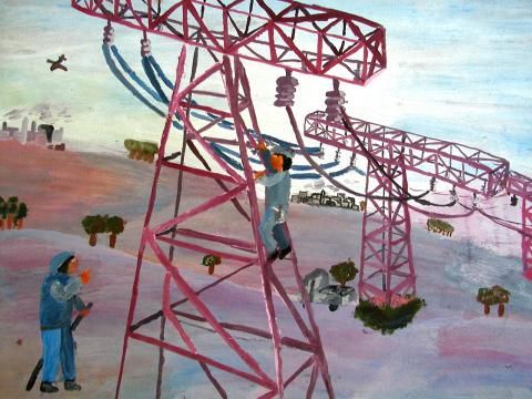 Archiv-Bild „Hochspannungsleitungen“