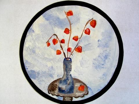 Archiv-Bild „Vase mit Trockenblumen“