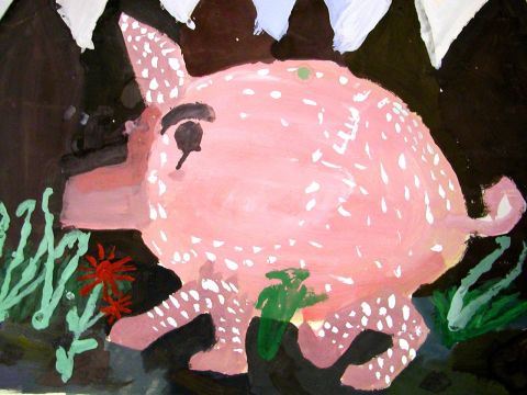 Archiv-Bild „Ein Schwein geht spazieren“