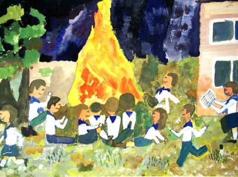 Archiv-Bild „Am Lagerfeuer“