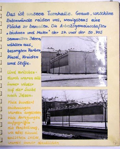 Archiv-Bild „Dokumentation: Wandbild an Erfurter Turnhalle, Blatt 1“