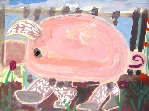 Archiv-Bild „Ein Schwein geht spazieren“