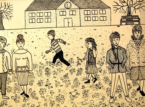 Archiv-Bild „Auf dem Schulhof“