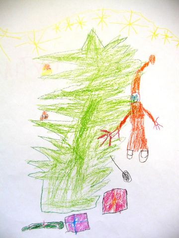 Archiv-Bild „Weihnachtsmann unterm Weihnachtsbaum“