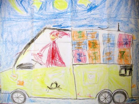 Archiv-Bild „Weihnachtsmann im Auto“