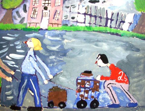 Archiv-Bild „Wir sammeln Altstoffe“