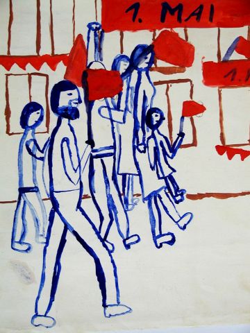 Archiv-Bild „Kampfdemonstration - Wir demonstrieren mit unseren Eltern für den Frieden“