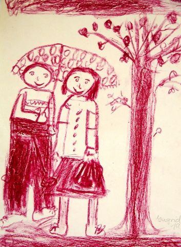 Archiv-Bild „Paar unterm Schirm“