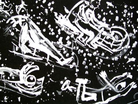 Archiv-Bild „Rodelnde Kinder“