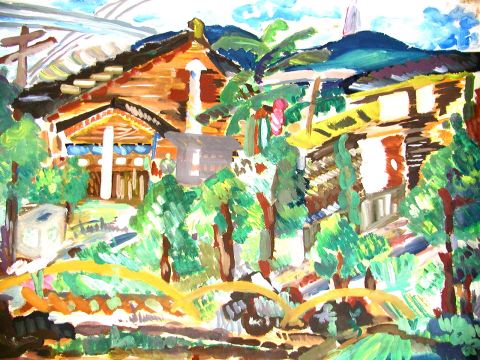 Archiv-Bild „Stadt mit Bergen“