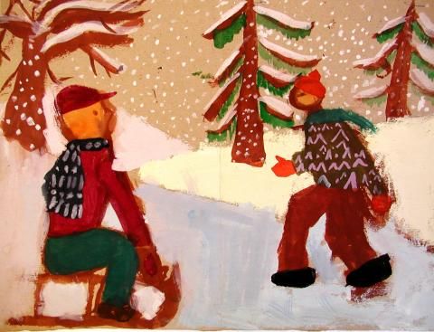 Archiv-Bild „Beim Rodeln“