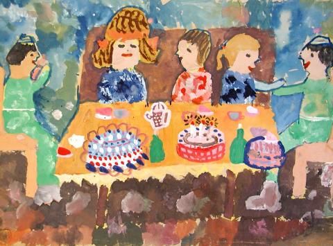 Archiv-Bild „Gäste am Kaffeetisch“