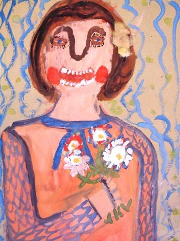 Archiv-Bild „Mädchen mit Blumenstrauß“