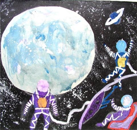 Archiv-Bild „Kosmonauten erleben den Anblick eines fremden Planeten“