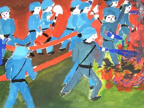 Archiv-Bild „Feuerwehrmänner im Einsatz“