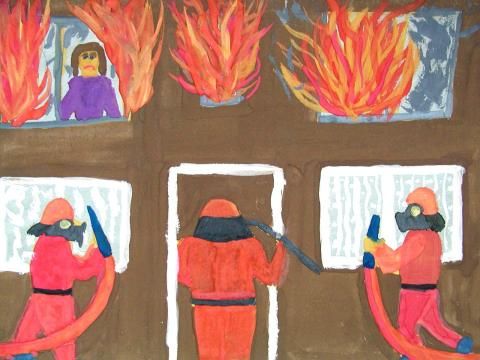 Archiv-Bild „Brennendes Haus“