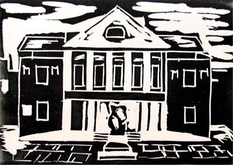 Archiv-Bild „Gebäude mit Denkmal“