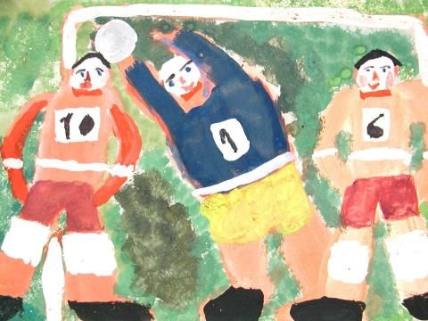 Archiv-Bild „Eine spannende Szene beim Fußball“