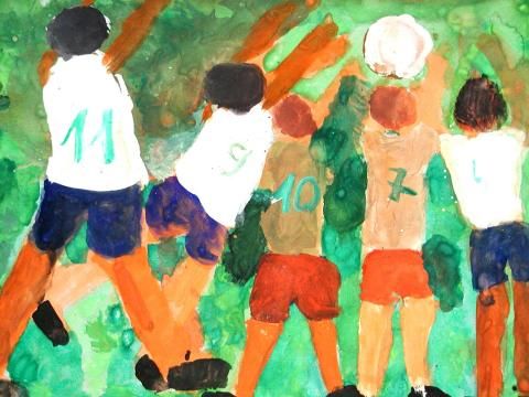 Archiv-Bild „Eine spannende Szene beim Fußball“