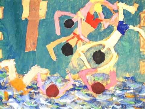 Archiv-Bild „Wir springen übermütig ins Wasser“