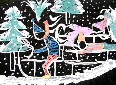 Archiv-Bild „Schlittenfahrer“