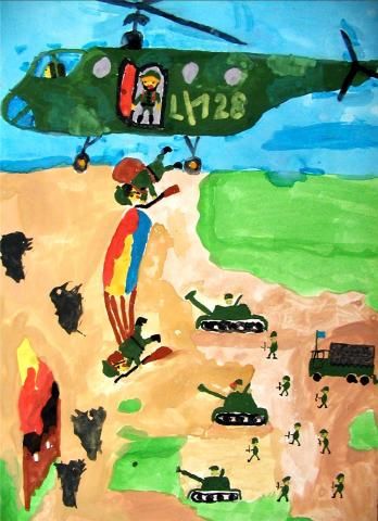 Archiv-Bild „Rund um die NVA - Ein Beruf bei der Armee: Kampfübung der Fallschirmspringer“