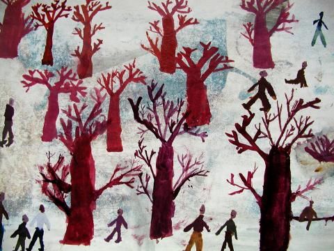 Archiv-Bild „Menschen unter Bäumen“