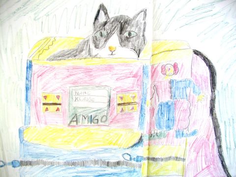 Archiv-Bild „Katze im Ranzen“