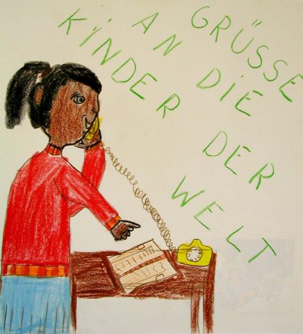 Archiv-Bild „Grüße an die Kinder der Welt“