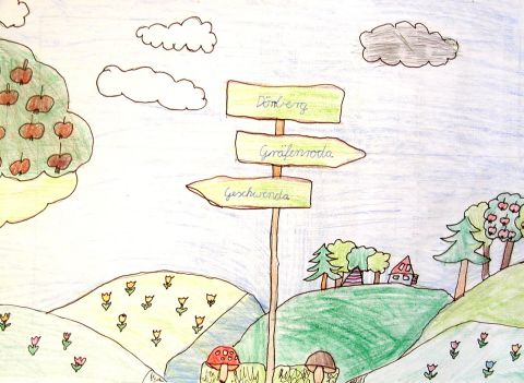 Archiv-Bild „Wegweiser im Thüringer Wald“