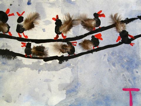 Archiv-Bild „Vögel auf den Drähten“