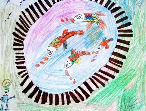 Archiv-Bild „Bunte Fische im Teich“