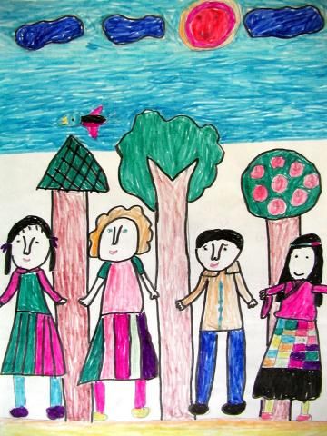 Archiv-Bild „Kinder unter Bäumen“