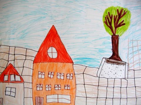 Archiv-Bild „Häuser und Baum“