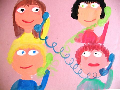 Archiv-Bild „Beim Telefonieren um die Welt“