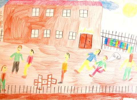 Archiv-Bild „Auf dem Schulhof“