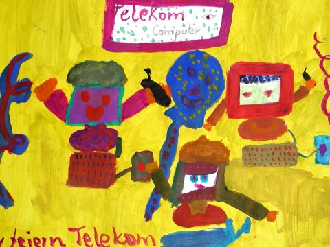Archiv-Bild „Die telefonierenden Telekom-Computer“