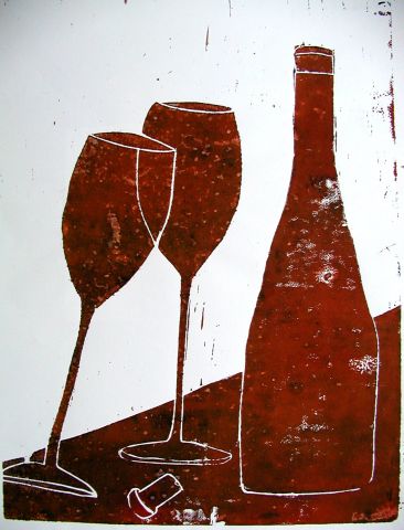 Archiv-Bild „Flasche und Gläser“