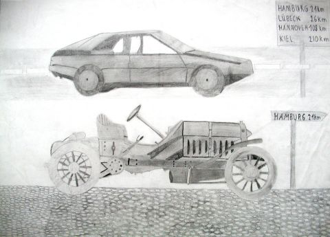 Archiv-Bild „Autos alt und neu“