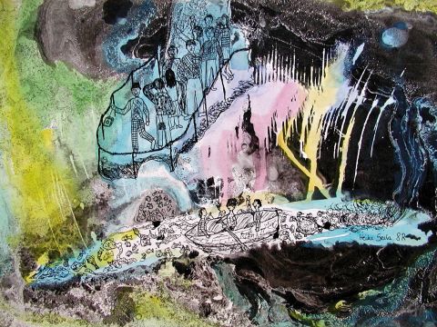 Archiv-Bild „Besichtigung einer Tropfsteinhöhle“