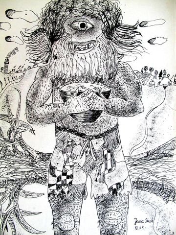 Archiv-Bild „Heldensage von Odysseus: Riese Polyphem“