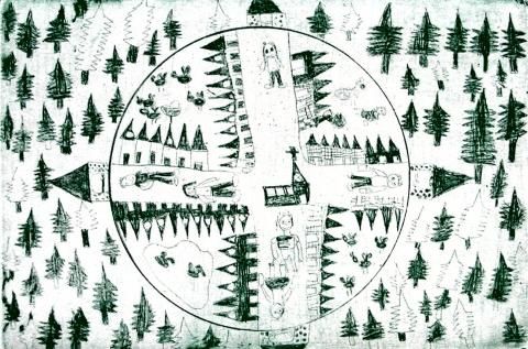 Archiv-Bild „Dorf im Wald“