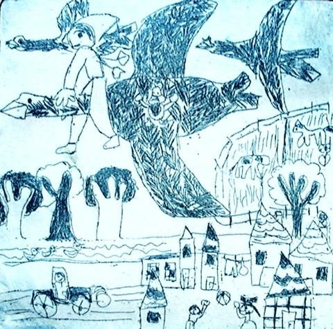 Archiv-Bild „Auf dem Vogel fliegen“