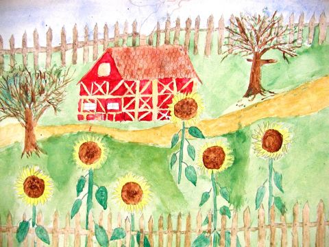 Archiv-Bild „Sonnenblumen im Garten“