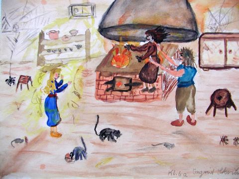 Archiv-Bild „Die böse Hexe wird verbrannt“