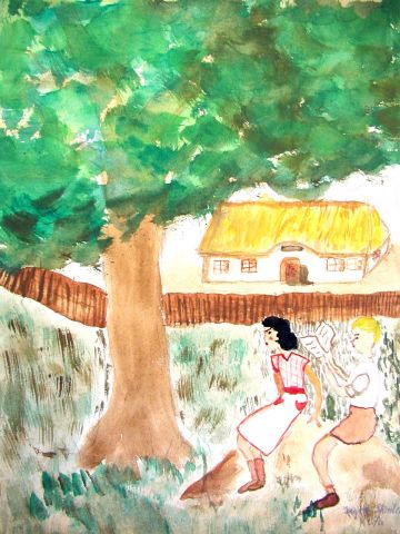 Archiv-Bild „Im Grünen vor dem Haus“