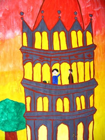 Archiv-Bild „Turm der Liebfrauenkirche mit Sagengestalten“