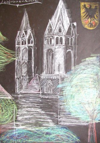 Archiv-Bild „Liebfrauenkirche mit Arnstädter Wappen“