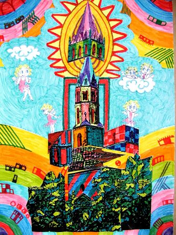 Archiv-Bild „Liebfrauenkirche mit Engeln-Farben und Formen“