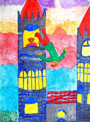 Archiv-Bild „Türme der Liebfrauenkirche mit Sagengestalten“